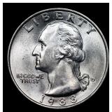 1988-d Washington Quarter 25c Grades GEM+ Unc