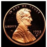 1992-s Proof Lincoln Cent 1c Grades GEM++ Proof De