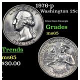 1976-p Washington Quarter 25c Grades GEM Unc