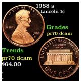 1988-s Proof Lincoln Cent 1c GEM++ Proof Deep Came