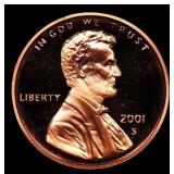2001-s Proof Lincoln Cent 1c Grades GEM++ Proof De
