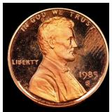1985-s Proof Lincoln Cent 1c Grades GEM++ Proof De