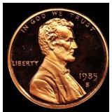 1985-s Proof Lincoln Cent 1c Grades GEM++ Proof De