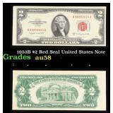 1953B $2 Red Seal United States Note Grades Choice