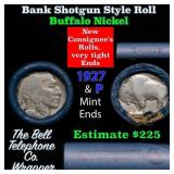 Buffalo Nickel Shotgun Roll in Old Bank Style 