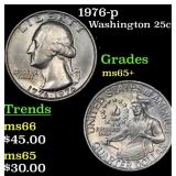 1976-p Washington Quarter 25c Grades GEM+ Unc