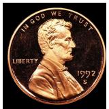 1992-s Proof Lincoln Cent 1c Grades GEM++ Proof De