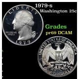 1979-s Proof Washington Quarter 25c Grades GEM++ P