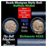 Buffalo Nickel Shotgun Roll in Old Bank Style 