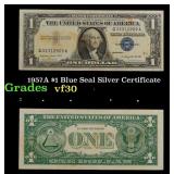 1957A $1 Blue Seal Silver Certificate Grades vf++