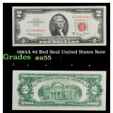 1963A $2 Red Seal United States Note Grades Choice