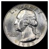1983-d Washington Quarter 25c Grades GEM+ Unc