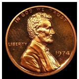 1974-s Proof Lincoln Cent 1c Grades GEM++ Proof De