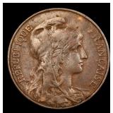 1916 France 5 Centimes KM# 842 Grades vf++
