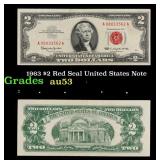 1963 $2 Red Seal United States Note Grades Select