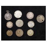 Group of 10 Coins, 25 Cents Netherlands, 10 Heller