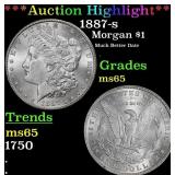 1887-s Morgan Dollar $1 ms65 SEGS