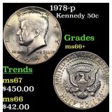 1978-p Kennedy Half Dollar 50c Grades GEM++ Unc
