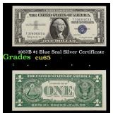 1957B $1 Blue Seal Silver Certificate Grades Gem C