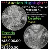 1887-o Morgan Dollar Near Top Pop! $1 ms65+ SEGS