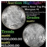 1880-o Morgan Dollar Near Top Pop! $1 ms65+ SEGS