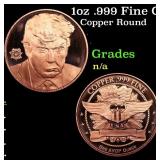 1oz .999 Fine Copper Bullion Round - Donald Trump