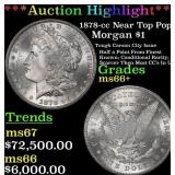 1878-cc Morgan Dollar Near Top Pop! $1 ms66+ SEGS