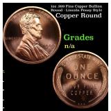 1oz .999 Fine Copper Bullion Round - Lincoln Penny
