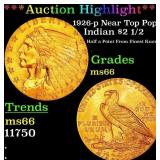 1926-p Gold Indian Quarter Eagle Near Top Pop! $2