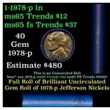 BU Shotgun Jefferson 5c roll, 1978-p 40 pcs Bell T