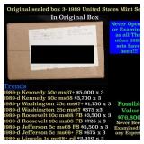 Original sealed box of 3x 1989 United States Mint