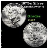 1972-s Silver Eisenhower Dollar 1 Grades GEM++ Unc