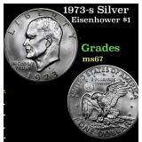 1973-s Silver Eisenhower Dollar 1 Grades GEM++ Unc