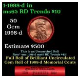 BU Shotgun Lincoln 1c roll, 1998-d 50 pcs Great Co
