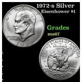 1972-s Silver Eisenhower Dollar 1 Grades GEM++ Unc
