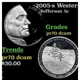 2005-s Western Waters Proof Jefferson Nickel 5c pr