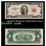 1953B $2 Red Seal United States Note Grades Choice