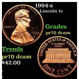 1994-s Proof Lincoln Cent 1c pr70 dcam SEGS