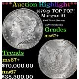 1879-p Morgan Dollar TOP POP! $1 ms67+ SEGS