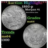 1892-p Morgan Dollar $1 ms64 SEGS
