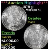 1879-p Morgan Dollar $1 ms66 SEGS