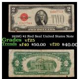 1928G $2 Red Seal United States Note Grades vf+