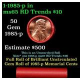 BU Shotgun Lincoln 1c roll, 1985-p 50 pcs Bank Wra