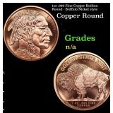 1oz .999 Fine Copper Bullion Round - Buffalo Nicke