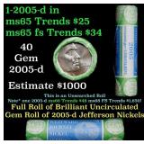 BU Shotgun Jefferson 5c roll, 2005-p Ocean 40 pcs