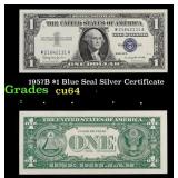 1957B $1 Blue Seal Silver Certificate Grades Choic