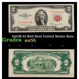 1953B $2 Red Seal United States Note Grades Choice