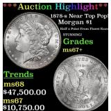 1878-s Morgan Dollar Near Top Pop! $1 ms67+ SEGS