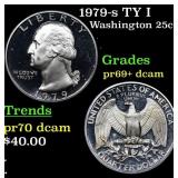 1979-s TY I Proof Washington Quarter 25c Grades GE