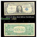 1957A $1 Blue Seal Silver Certificate Grades vf++